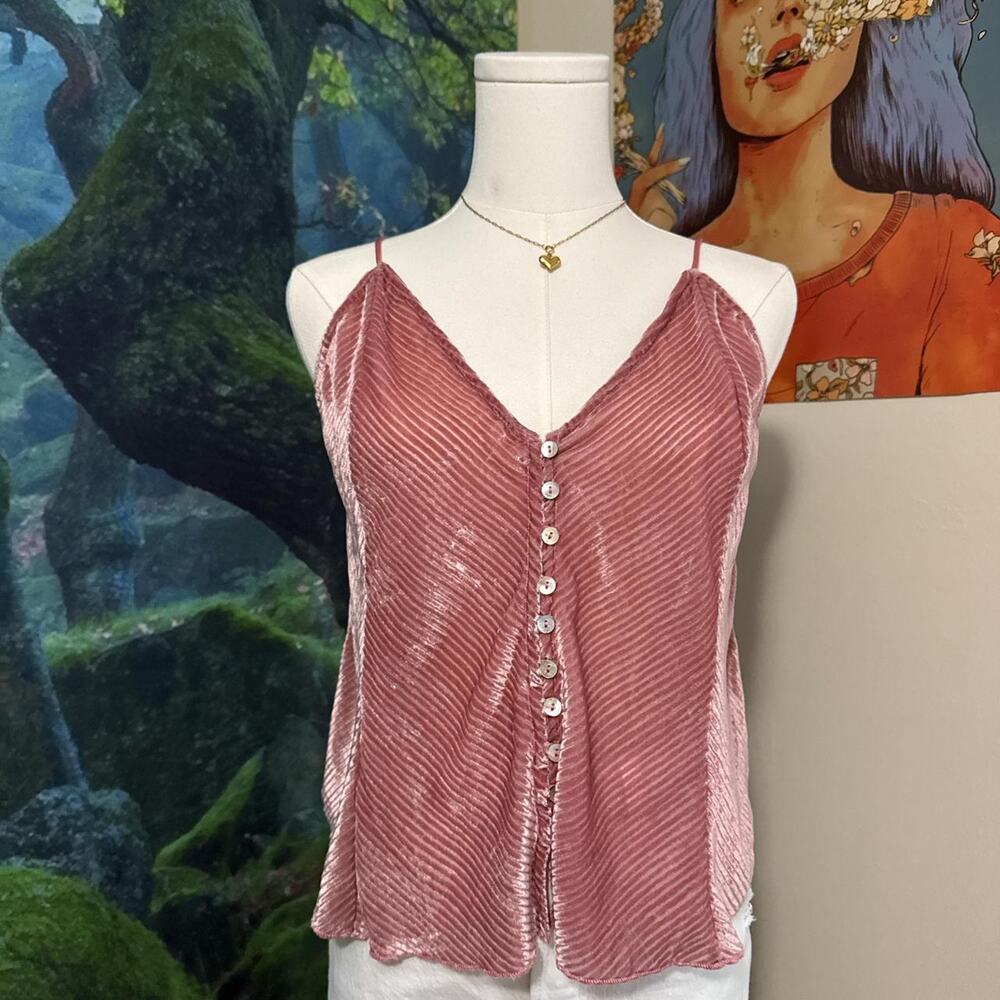 intimately free people pink velvet cami top y2k coquette fairycore
